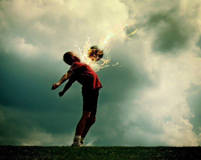 Man throwing ball sky background free wallpaper - medium preview image