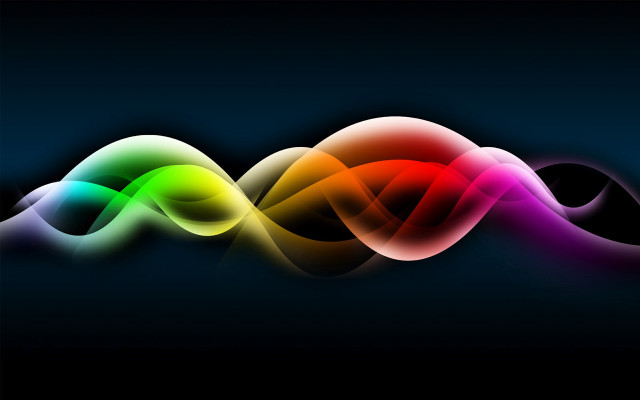 Colorful wave light black background #4 free wallpaper - medium preview image