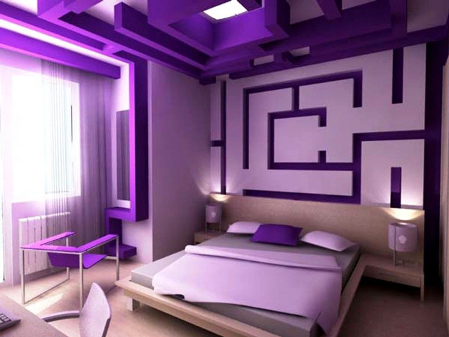 Bedroom with bed interior design #36 free wallpaper - medium preview image