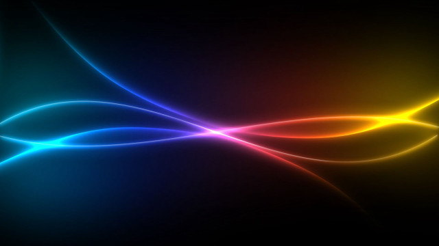 Colorful curved design black background #2 free wallpaper - medium preview image