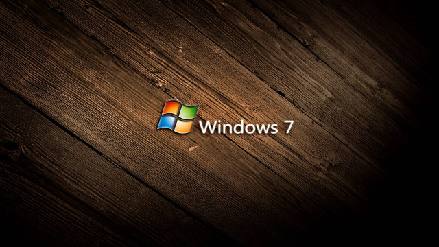 Wooden windows7 logo center computer #2 free wallpaper - medium preview image
