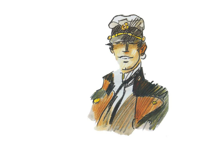 Man uniform hat tie drawing free wallpaper - medium preview image