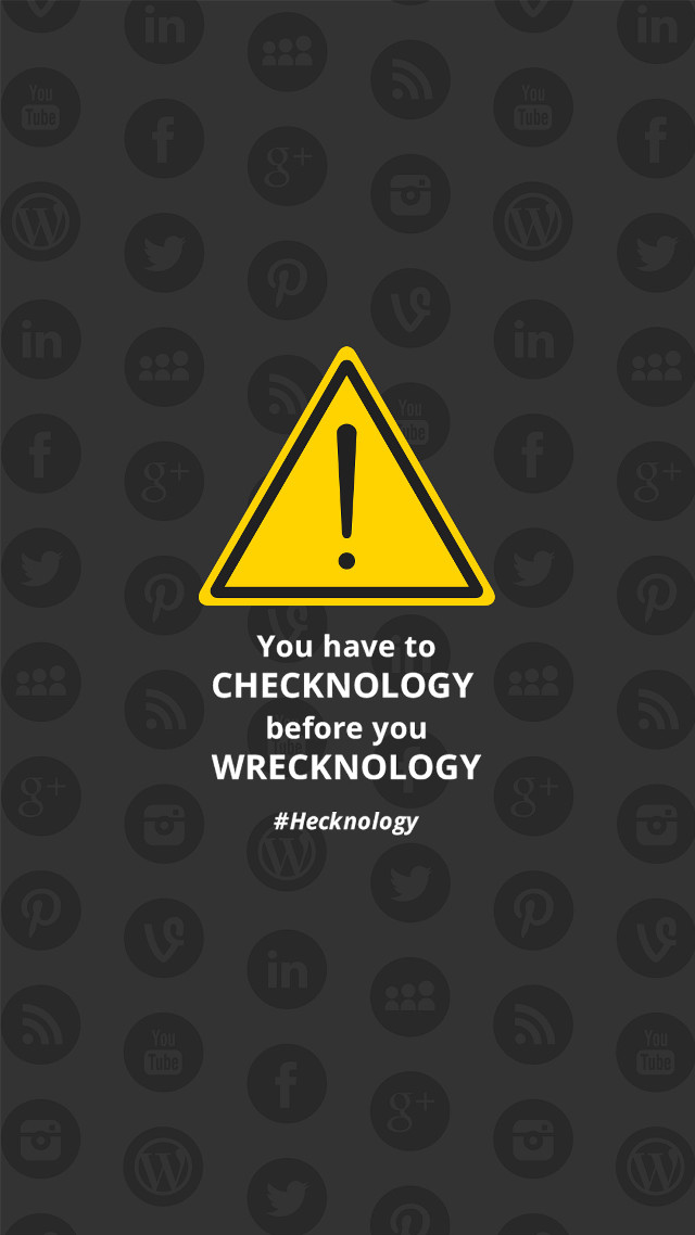 Yellow warning sign check technology free wallpaper - medium preview image
