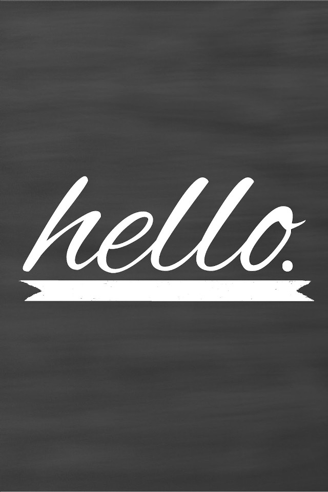 Chalkboard hello white chalk written free wallpaper - medium preview image