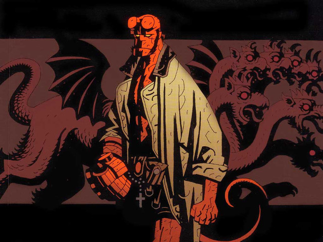 Man gun dragon wall demon free wallpaper - medium preview image