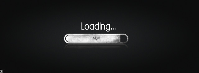 Black background loading button white free wallpaper - medium preview image