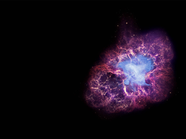 Bright blue purple nebula space free wallpaper - medium preview image