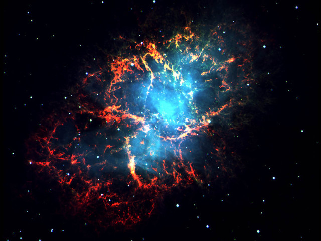 Large blue red astronaut nebula free wallpaper - medium preview image