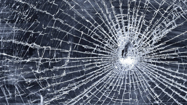 Cracked glass window hole light free wallpaper - medium preview image
