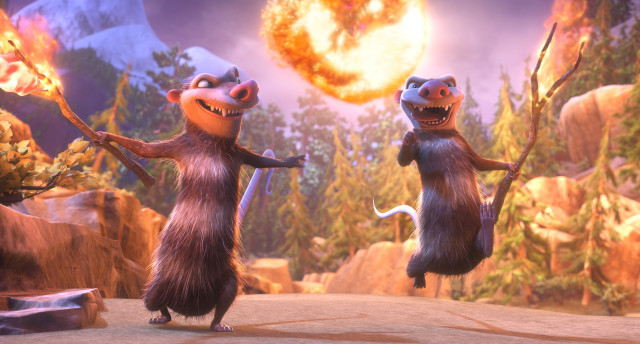 Cartoon rats dancing fireball forest free wallpaper - medium preview image