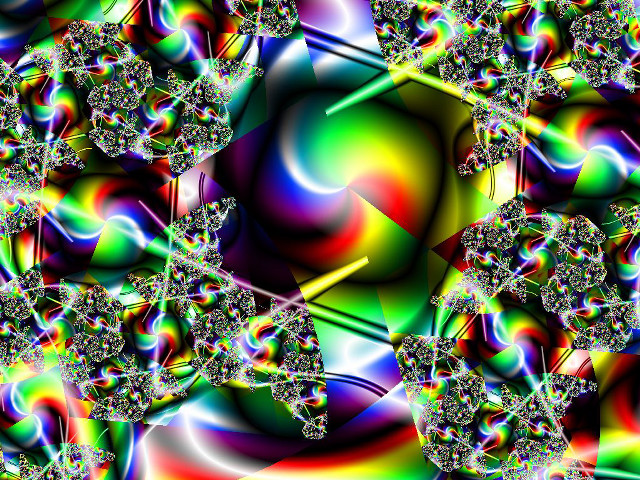 Colorful abstract background flowers leaves free wallpaper - medium preview image