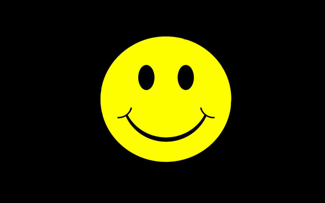 Yellow smiley black background neoplasticism free wallpaper - medium preview image