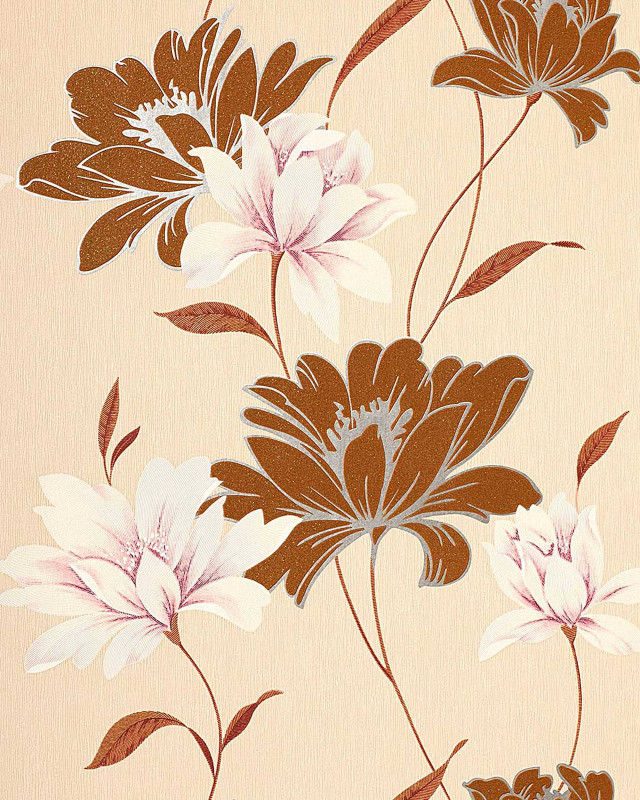 Flower wallpaper brown white tan free wallpaper - medium preview image