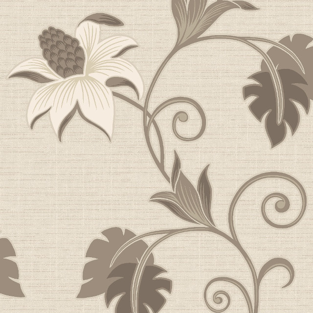Flower leafy stem beige background free wallpaper - medium preview image