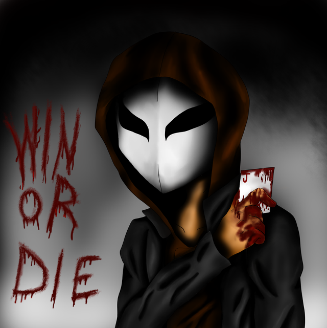 Hooded person bloody object win free wallpaper - medium preview image
