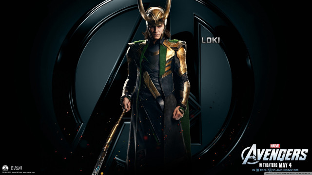 Loki black background golden helmet free wallpaper - medium preview image