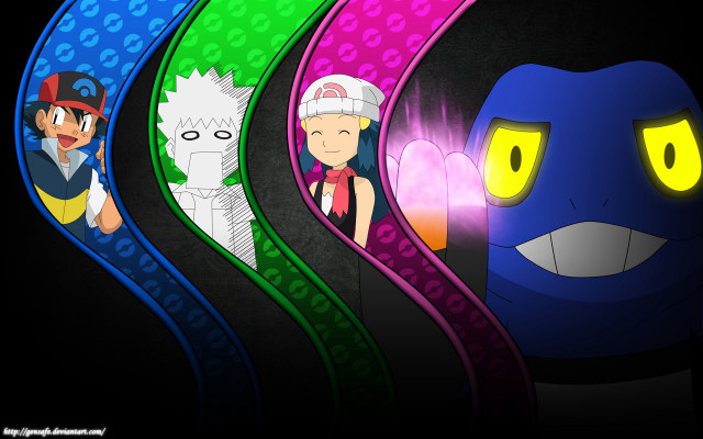 Cartoon characters group colorful different free wallpaper - medium preview image