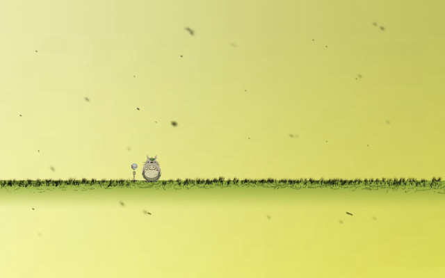 Cat grass hill bird back free wallpaper - medium preview image