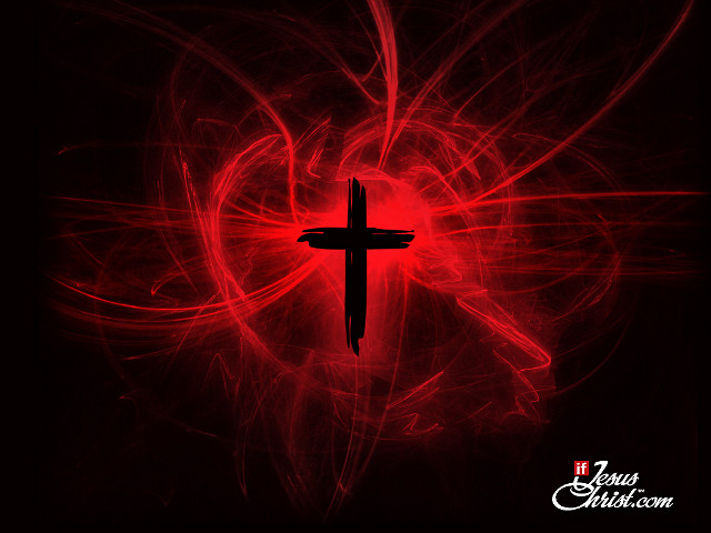 Cross red black swirl background free wallpaper - medium preview image