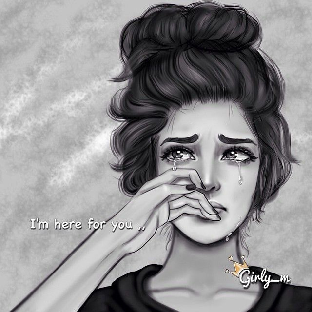 Sad woman hand on face free wallpaper - medium preview image