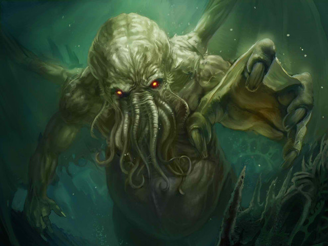 Creature red eyes octopus large free wallpaper - medium preview image