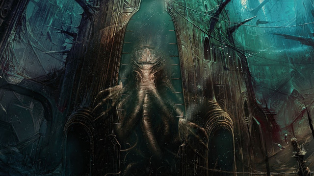 Giant octopus forest head water free wallpaper - medium preview image