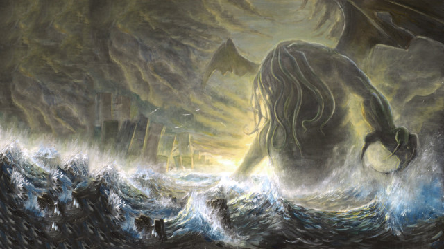 Giant creature ocean ship background free wallpaper - medium preview image