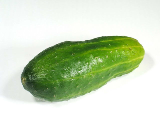 Green cucumber white surface conceptual free wallpaper - medium preview image