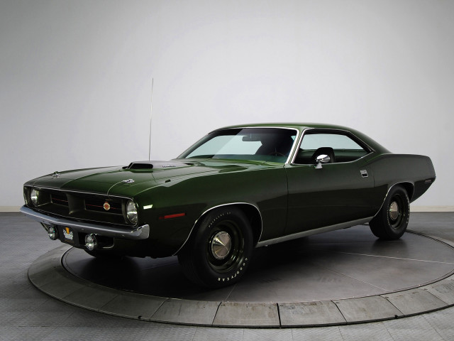 Green muscle car round platform free wallpaper - medium preview image