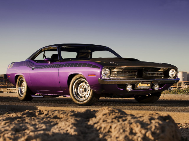 Purple car desert road sky free wallpaper - medium preview image