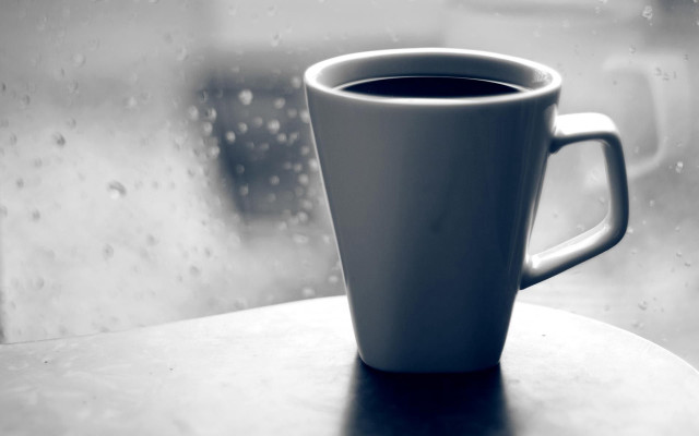 Coffee table window raindrops behind free wallpaper - medium preview image