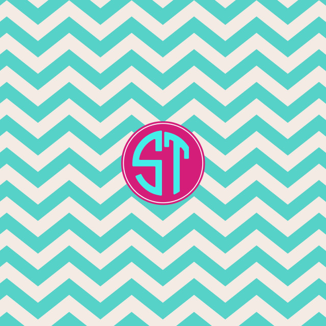 Pink blue monogrammed wallpaper circle free wallpaper - medium preview image