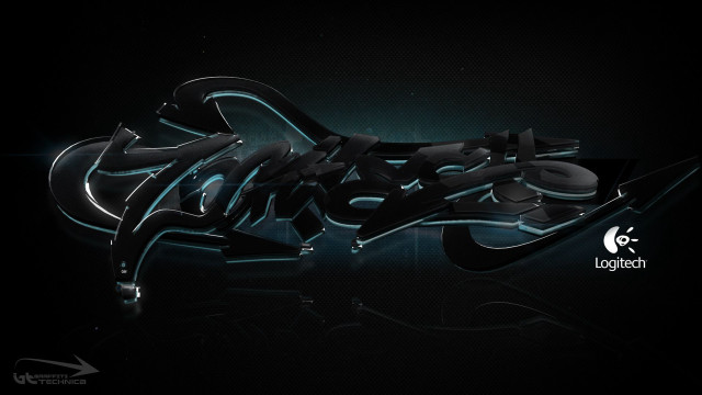Black blue abstract background logo free wallpaper - medium preview image