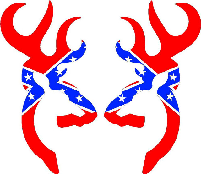 Red white blue deer heads #2 free wallpaper - medium preview image