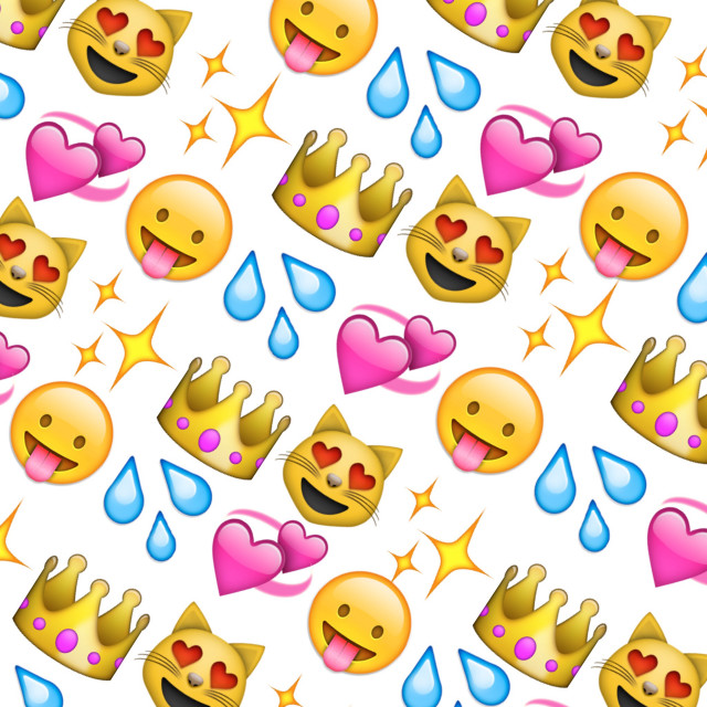 Emoticons heart pattern colorful design free wallpaper - medium preview image