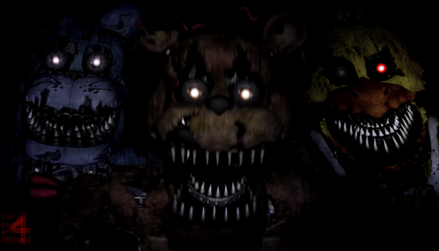 Creepy stuffed animals glowing eyes free wallpaper - medium preview image