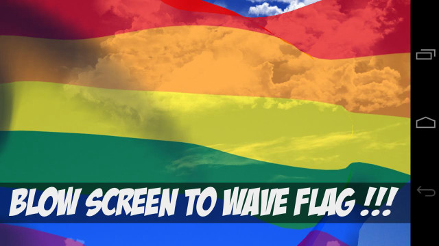 Rainbow flag blow screen wave free wallpaper - medium preview image