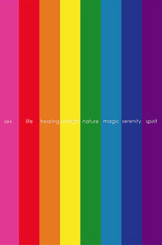 Rainbow colored background with words free wallpaper - medium preview image