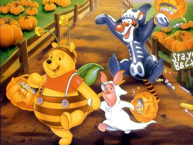 Winnie pooh halloween pumpkin patch free wallpaper - medium preview image
