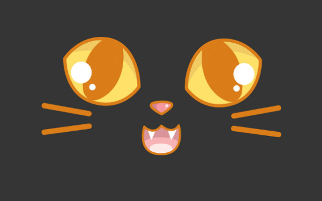 Black cat yellow eyes pink #2 free wallpaper - medium preview image
