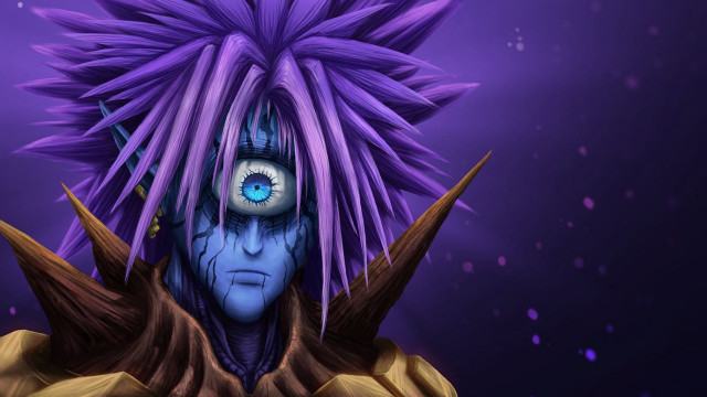 Man purple hair blue eyes free wallpaper - medium preview image