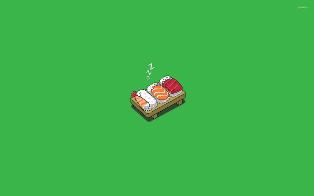 Sushi green background note wooden free wallpaper - medium preview image