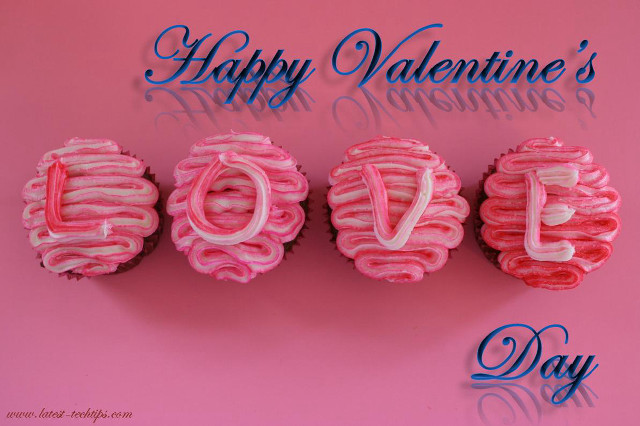Pink cupcake love letters three free wallpaper - medium preview image