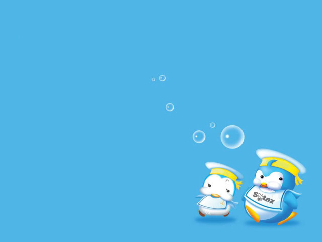 Two penguins standing bubbles air free wallpaper - medium preview image