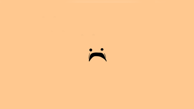 Frown yellow background black outline free wallpaper - medium preview image