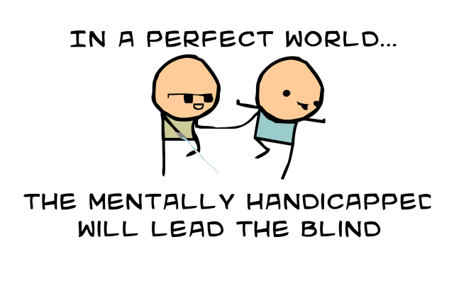 Mentally handicapped lead blind cartoon free wallpaper - medium preview image