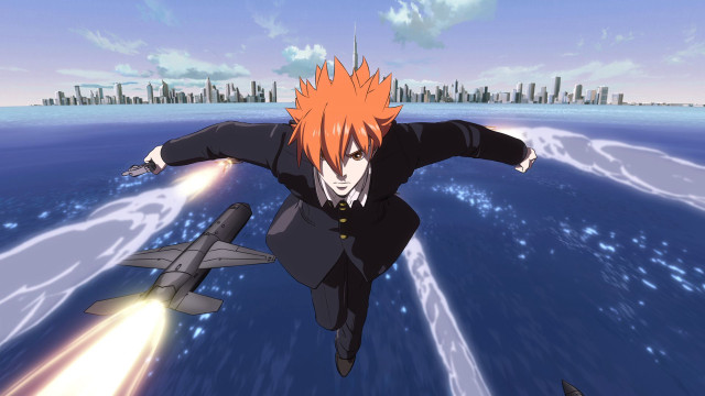 Man flying jet ski cartoon free wallpaper - medium preview image