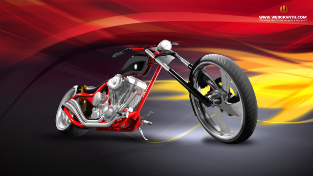 Red black motorcycle red yellow free wallpaper - medium preview image