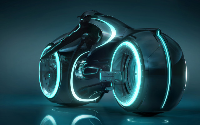 Futuristic motorcycle glowing wheel tire free wallpaper - medium preview image