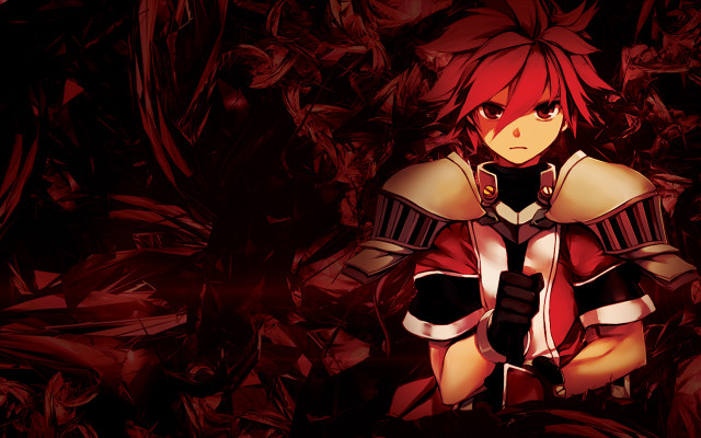Anime red hair black outfit #2 free wallpaper - medium preview image